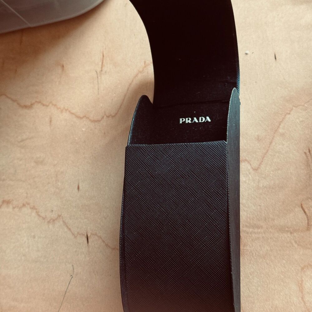 Prada Black Saffiano Style Hard Eyeglass Sunglasses Case Textured PRADA